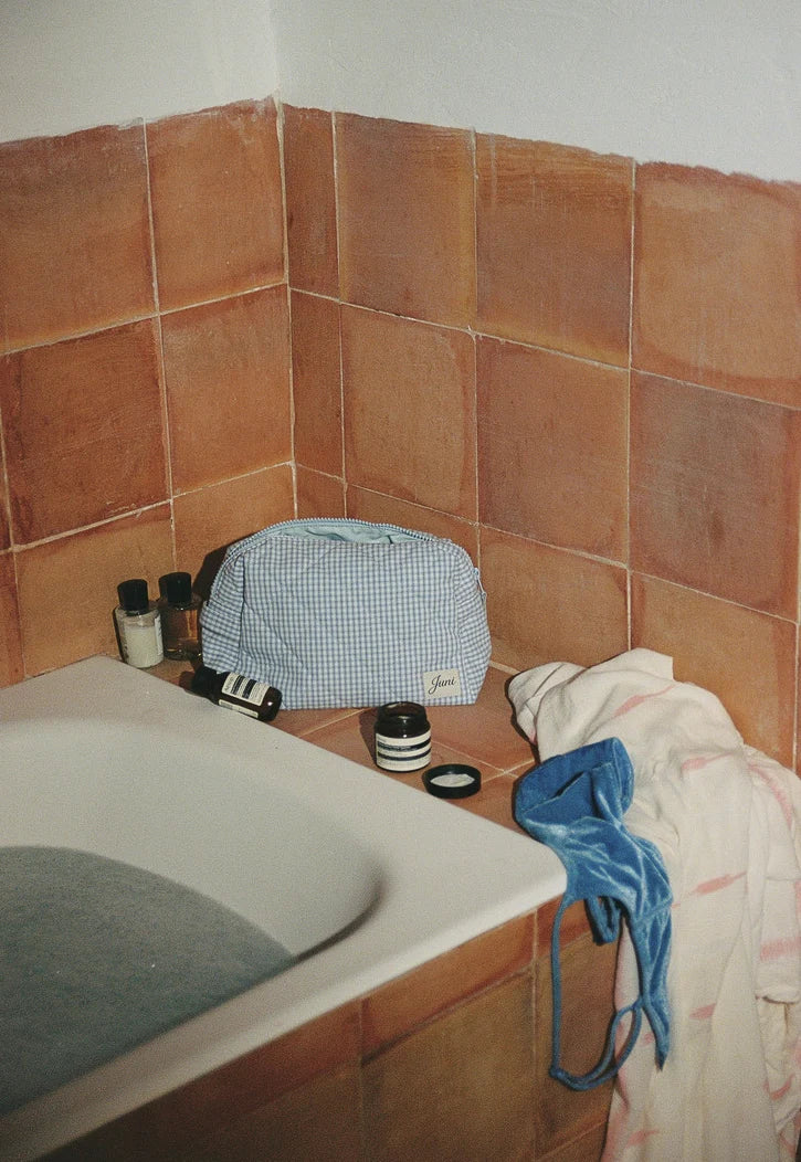 The Essentials Pouch | Blue Check