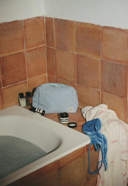 The Essentials Pouch | Blue Check