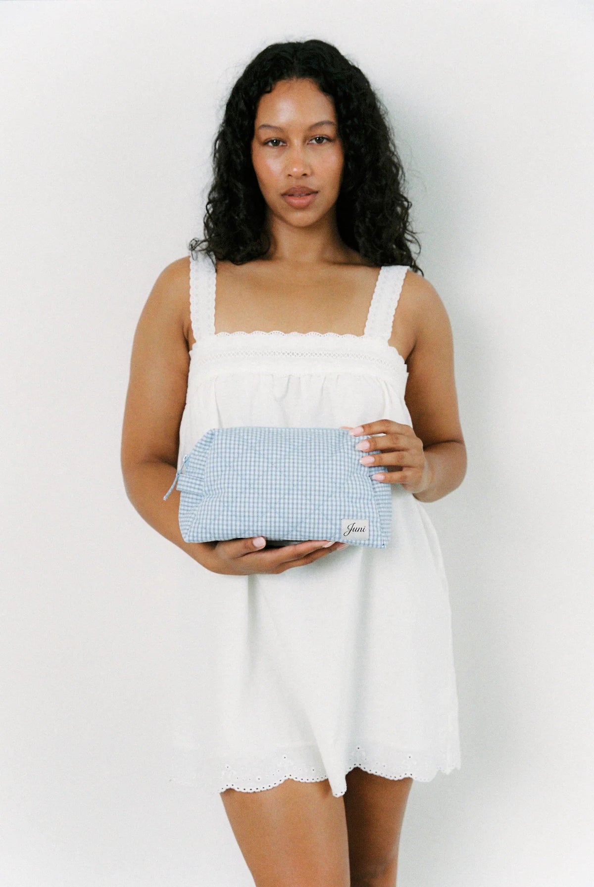 The Essentials Pouch | Blue Check