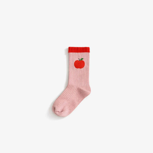 The Rest Organic Cotton Knit Socks - Apple