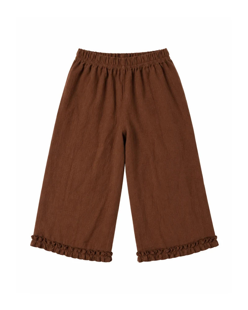 GIRLS FRILL PANT |  RUST