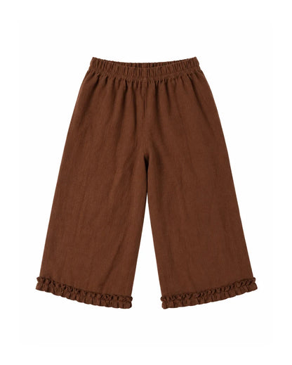 GIRLS FRILL PANT |  RUST