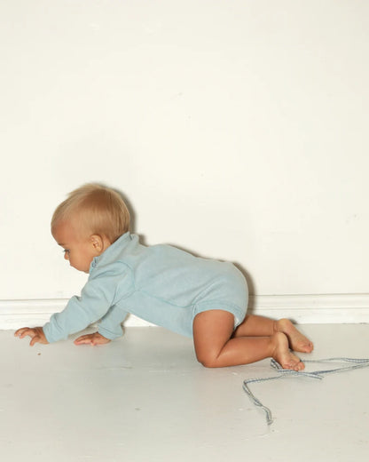 LONG SLEEVE BABY BODY | WASHED BLUE