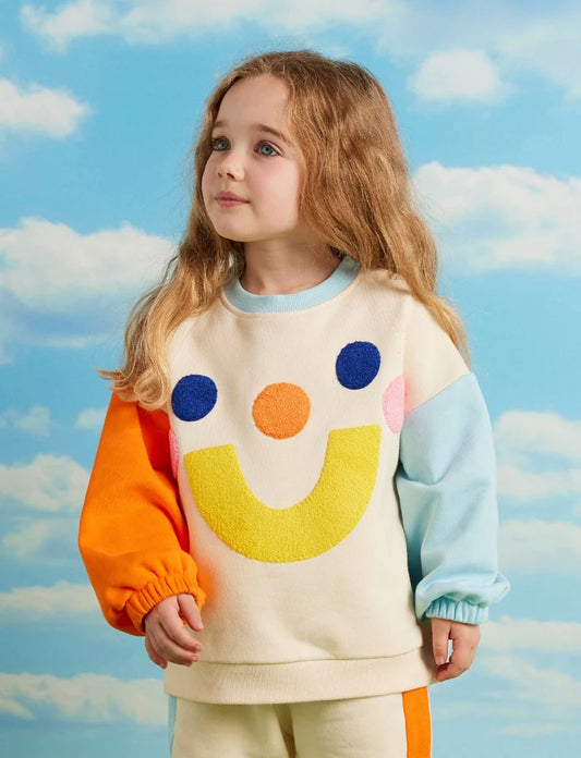 Cream smiley sweater