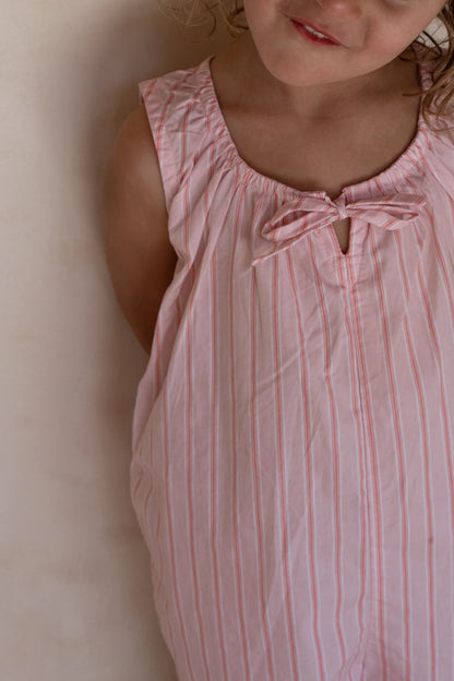 Sadie overalls | pink stripe
