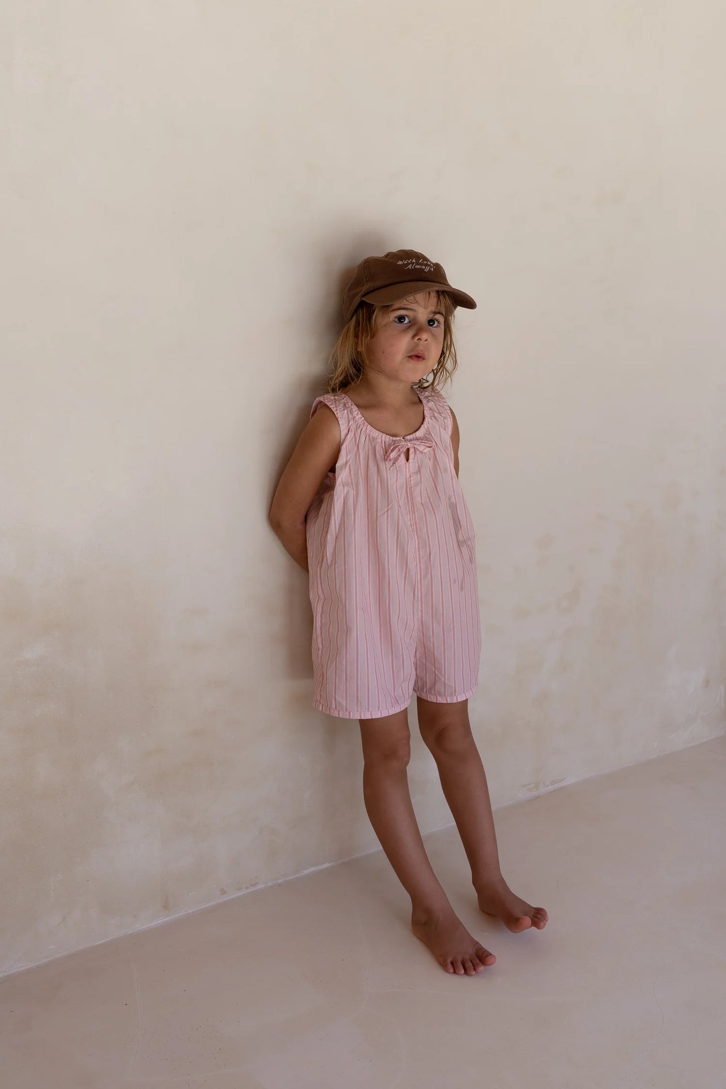 Sadie overalls | pink stripe