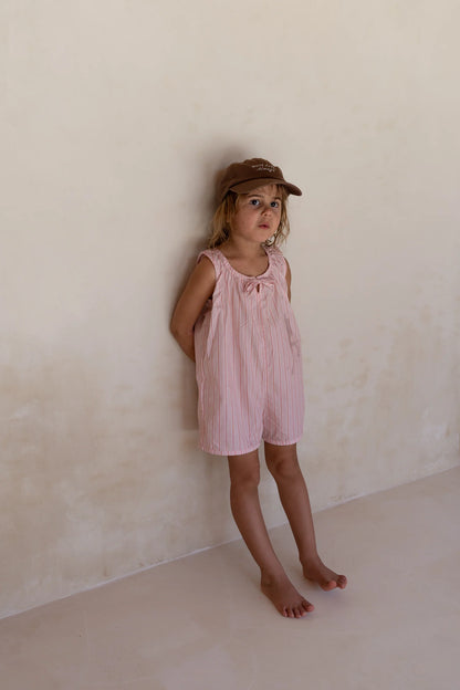Sadie overalls | pink stripe