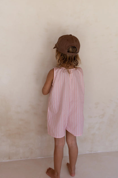 Sadie overalls | pink stripe